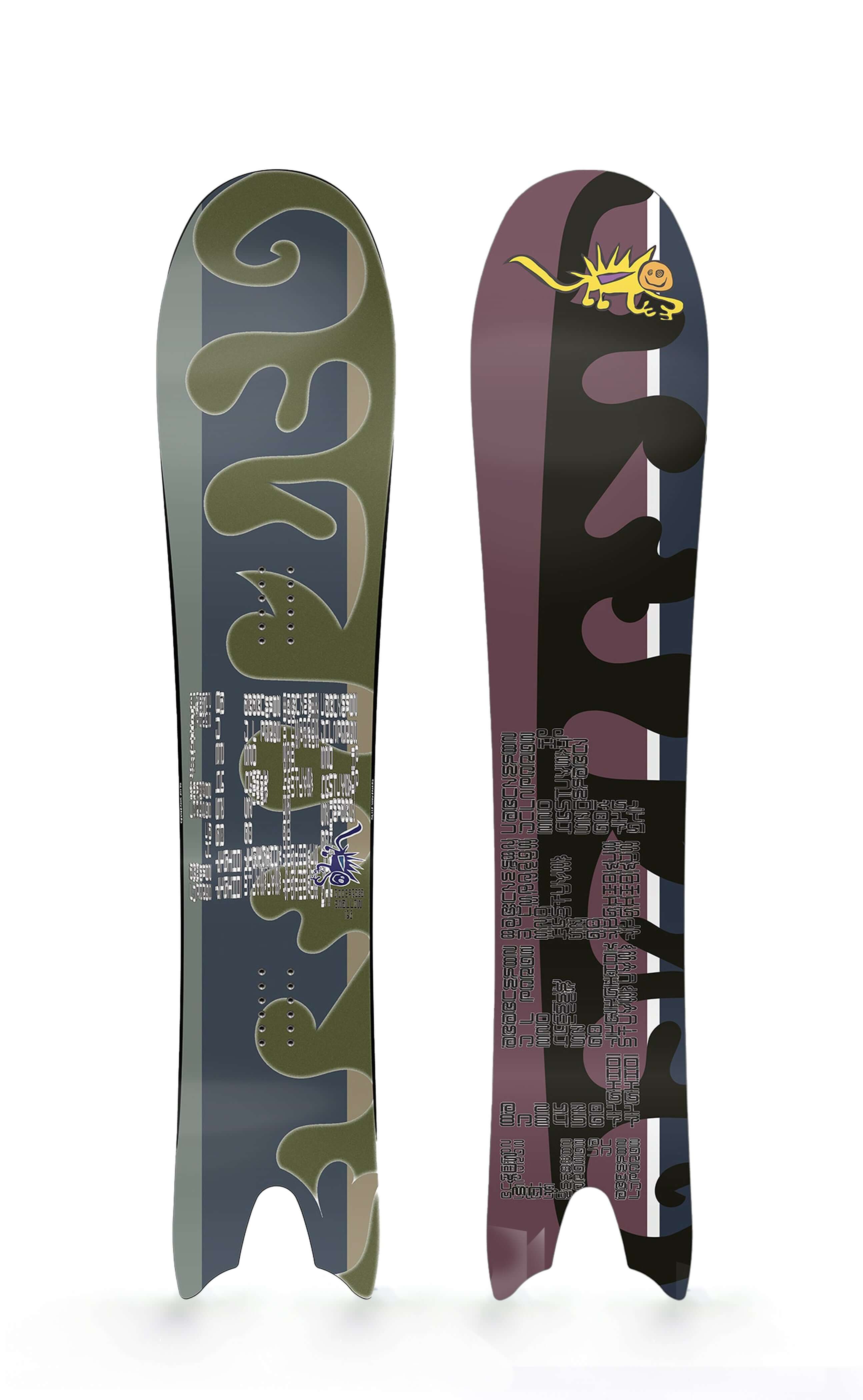 "SLEEP GOOSFRABA Swallow Snowboard 156 featuring unique Goosfraba graphic for versatile riding experience"