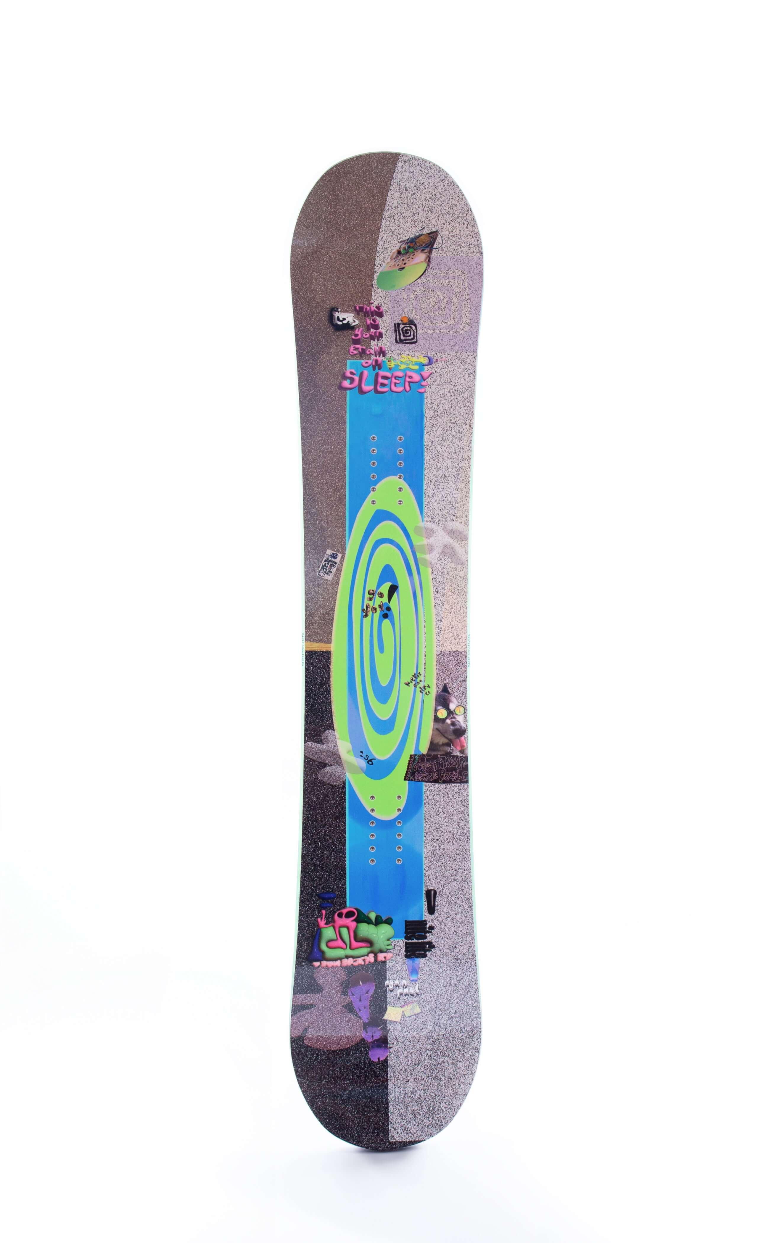 SLEEP Ryan Paul NiteLite Pro Snowboard 156 with colorful graphic, designed for freestyle snowboarding, terrain parks, and urban performance.